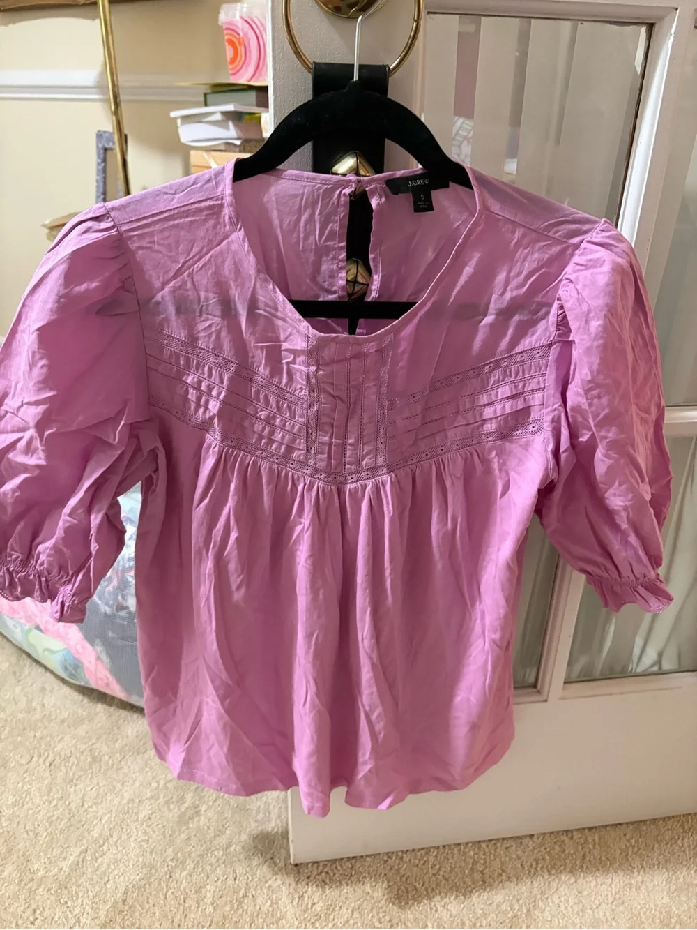 J. Crew Puff-Sleeve Cotton Blouse